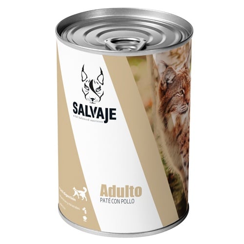 Salvaje Adulto Pollo en paté lata para gatos en Kiwoko