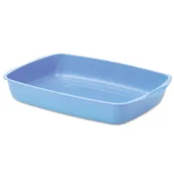 Arenero descubierto Savic para gatitos, 38 cm - azul claro