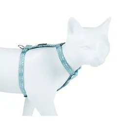 Arnés reflectante azul para gato