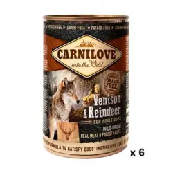 Carnilove Canine Adult Venado Reno Caja 6x400gr