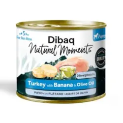 Dibaq Natural Moments Lata Pavo con Platano para cachorro - 190 g