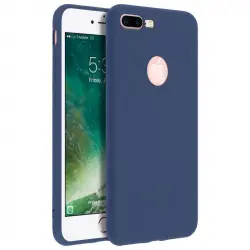 Forcell Soft Touch Funda de Silicona Azul Oscuro para iPhone 7/8 Plus