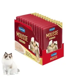 FurryFusion Comida húmeda para gatos con sabor a pollo, 12 x 85 g - Carne de res