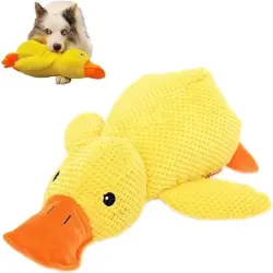 HausPets Pato de peluche amarillo con sonido para perros - Antiestrés - Artículo 1