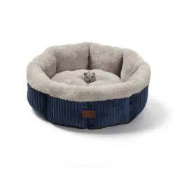 Leeby cuna redonda suave gris para gatos
