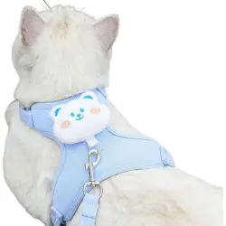 Pawffee conjunto de collar, arnés y correa para perro, chaleco ajustable - 1 pieza
