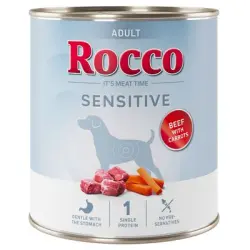 Rocco Sensitive 6 x 800 g - Nueva receta: Vacuno con zanahoria