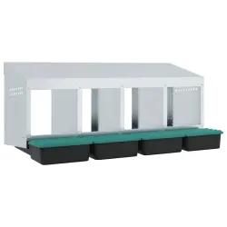 vidaXL Nido Pared Acero Galvanizado para gallinas - 26.5 x 50 x 46 cm