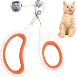 ZooVenture Tijeras con forma de garra de gato y punta redondeada - Peine grande desenredante, azul