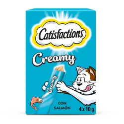 Catisfactions Creamy Salmón Snack cremoso para gatos 4 sobres x 10 g