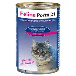 Feline Porta 21 comida para gatos 6 x 400 g - Pollo en su propia salsa