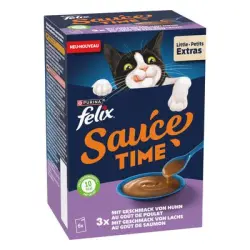 Felix Sauce Time 6 x 40 g - con sabor a pollo y salmón