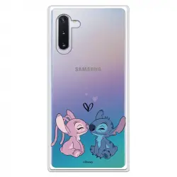 Funda Para Samsung Galaxy Note10 Oficial De Disney Angel & Stitch Beso - Lilo & Stitch