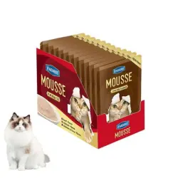 FurryFusion Comida húmeda para gatos con sabor a pollo, 12 x 85 g - Pollo
