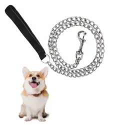 IntiMeg Correa de cadena para perros de 120 cm - Negro