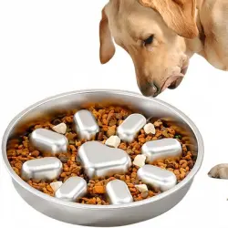 MCBOSON Comedero antideslizante acero inoxidable perros medianos - 1 artículo