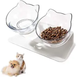 MCBOSON Comedero doble para gatos - 1 pieza