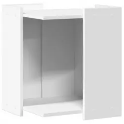 Mueble Arenero Para Gatos Madera Ingeniería Blanco 42x42x51 Cm Vidaxl