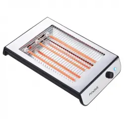 MyWave MWTOS-PLA Tostador Plano con 6 Niveles de Potencia 600W Acero Inoxidable