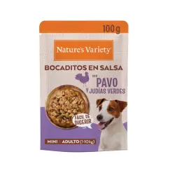 Nature's Variety Bocaditos Pavo Sobre en Salsa para perros adultos mini - 100 gr