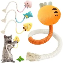 UAMLY  interactivo para gatos, cuerda masticable con hierba gatera - 4 piezas