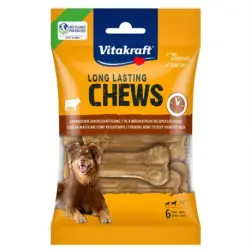 Vitakraft 6 Huesos Prensados Snack para Perros Medianos, 6 x 8 cm