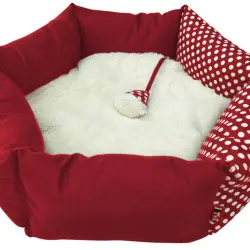 Cesta de gato peludo