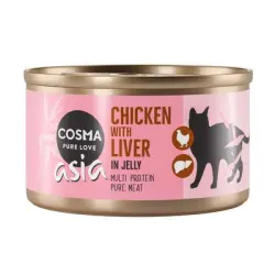 Cosma Asia en gelatina 24 x 85 g - Pack Ahorro - Pollo con hígado de pollo