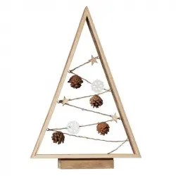 EfectoLED Árbol de Navidad LED Golden con Batería Madera