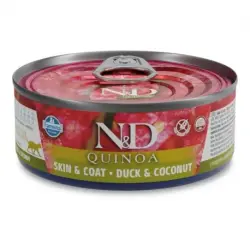 Farmina ND Quinoa Skin Coat Comida Húmeda para Gatos con Pato, 24x80gr