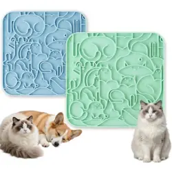 HausPets 2 mini alfombrillas de silicona aptas para alimentos para lamer - 1 artículo