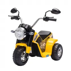 Homcom Moto Eléctrica Tres Ruedas con Bocina Amarilla