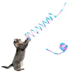 IntiMeg  elástico para gatos con rayas de arcoíris - Rosa y morado