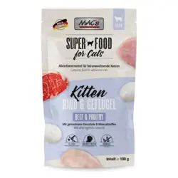 MAC's Cat Pouch Kitten 12 x 100 g - Vacuno y ave