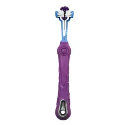 MCBOSON Cepillo de dientes de diseño de 3 caras para perros - 1 pieza