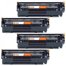 Pccom Essential HP Q2612A Tóner Compatible Negro Pack 4