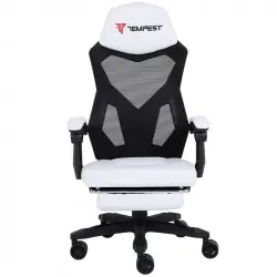 Tempest AeroGamer Silla Gaming con Tela Transpirable Blanca