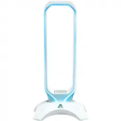 The G-Lab K-Stand Radon Soporte Gaming para Auriculares Retroiluminación RGB Hub USB Blanco