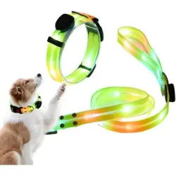 UAMLY Correa luminosa para perros - AMARILLO
