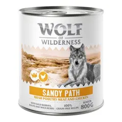 Wolf of Wilderness Expedition Senior 6 x 800 g - Sandy Path - Ave con pollo