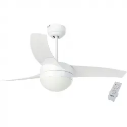 Bastilipo - Ventilador De Techo Led Con Mando A Distancia, 106cm, 50w, Cancún Blanco