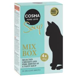 Cosma Soup sopa para gatos en pack mixto - 4 x 40 g (Mix 1)