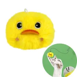 FurryFusion Pelota de peluche con sonido para gatos - AMARILLO