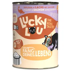 Lucky Lou Adult 6 x 400 g - Aves de corral y salmón
