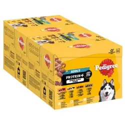 Pedigree Adult Fresh Pouch Proteína Plus en gelatina - 48 x 85 g (4 variedades)