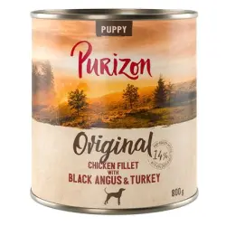Purizon Puppy - 800 g - Filete de pollo con ternera Black Angus y pavo (6 x 800 g)