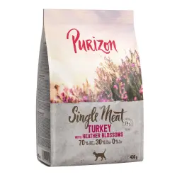 Purizon Single Meat con pavo y flores de brezo pienso para gatos - 400 g