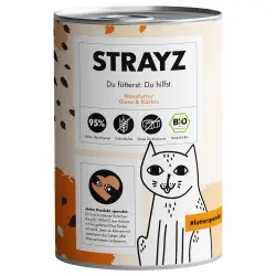 STRAYZ BIO Gato 6 x 400 g - Oca y calabaza ecológicas