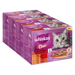 Whiskas Duo 48 x 85 g Pack mixto en bolsitas - Combo clásico en gelatina