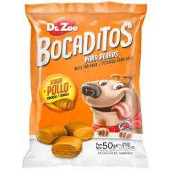 Dr.Zoo Bocaditos Snack para Perros Sabor Pollo, 1 x 50 gr